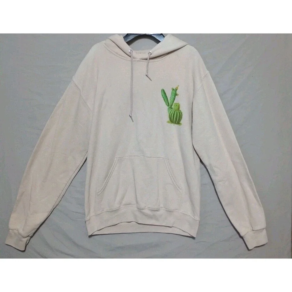 Bowery Supply Co Men’s Pullover Hoodie Sweatshirt Graphic Cactus Print Small - Picture 1 of 6